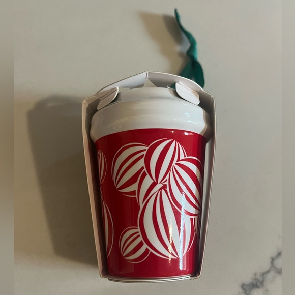 Starbucks 2024 Red Cup Ceramic Christmas Tree Ornament 2.5" Holiday Decor NWT - Picture 2 of 6
